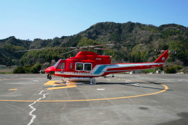 静岡ヘリポートのヘリコプター